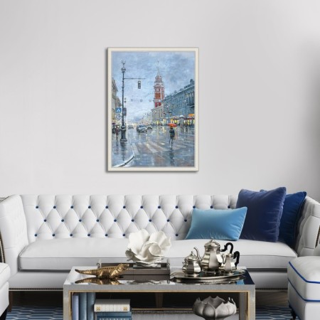 Reproduction of the picture "Nevsky Prospekt", 50x70 cm, frame 45-a355-1