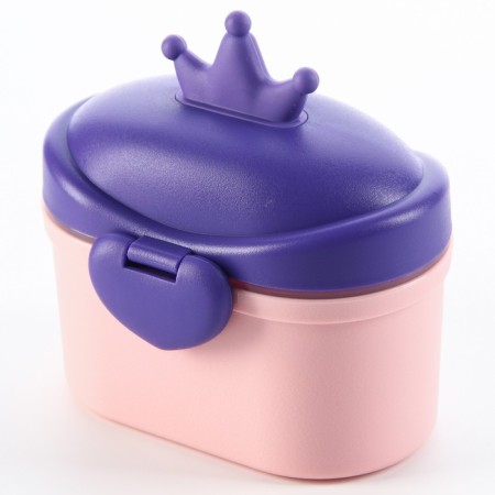 Container for storage of baby food "Crown", 400 ml., Small, pink color