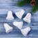 Jewelry decoration "Bells with stars" (set 6 pcs) 4.5x5.3 cm, white