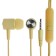 Headphones CB-51, wired, vacuum, microphone, 1 m, jack 3.5 mm, yellow