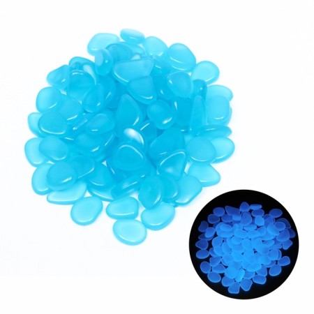Interior decor, 100 pcs, luminous, 20 x 30 mm, blue