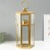 Climber metal, wood, lantern "Six faces" set 2 pcs 22.5x19.5x38; 22.5x26x55 cm