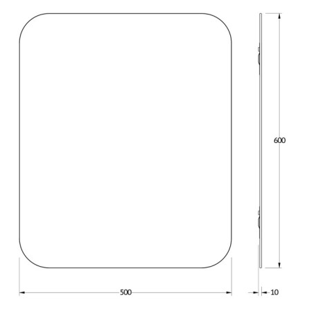 Mirror with a polished edge EvoForm, 50x60 cm-1