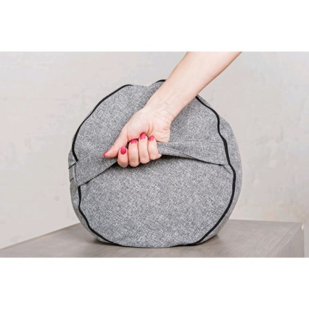 Bolster Round, 33x16 cm, gray color-2