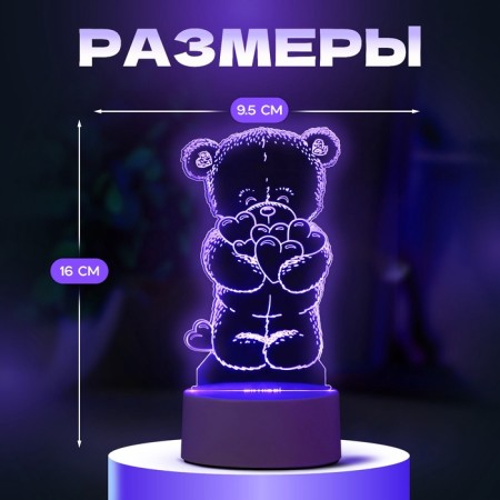 Light "Mishutka" Led RGB from the network 9.5x9.5x16 cm Risalux-2