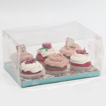 Box for Capcake "Watercolor", 23 x 16 x 11.5 cm, New Year-7