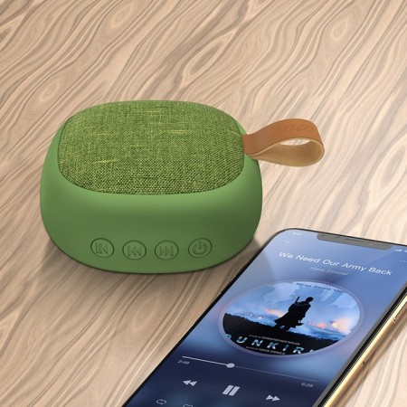 Portable column Hoco BS31, 3 W, 500 mAh, BT4.2, Microsd, AUX, Green-3