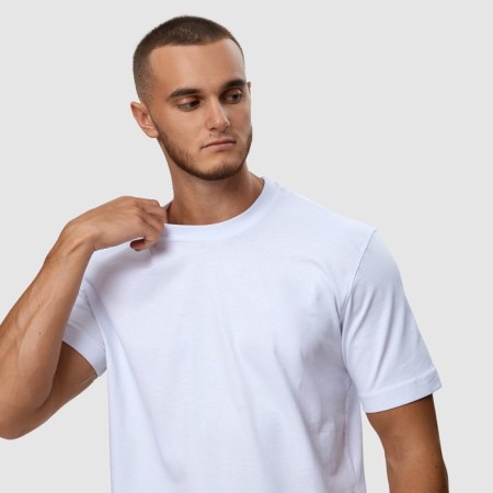 T -shirt male, white color/print mix, size m-1