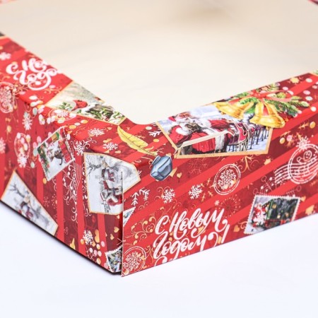 Folding box with the window "Parcel" 15 x 15 x 4 cm-3