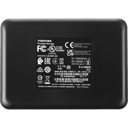 TOSHIBA USB 3.0 2TB HDTB520EK3AA canvio Basics 2.5 "Black Black-2