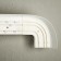 Three -cereal cornice "Ultracompact. Grace gold ", 360 cm, with a decorative bar 7 cm, white color