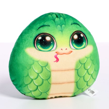 Soft toy "Snake", green, for the New Year-2