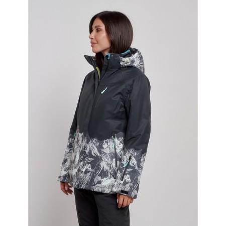 Ski jacket women's, size 50, black color-2