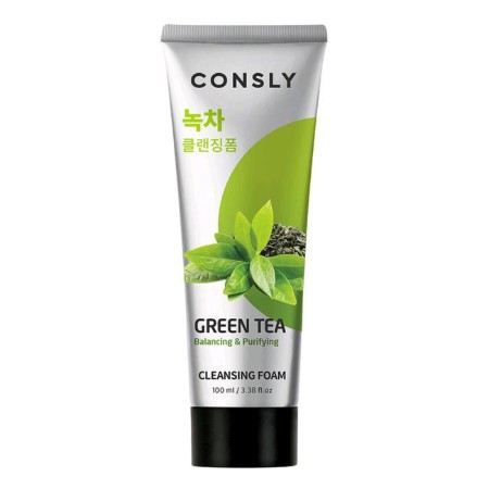 Balancing creamy foam for washing Consly with green tea extract, 100 ml-1