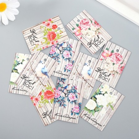 Cardboard "For you" set 10 pcs (5 types) 4x6 cm-1