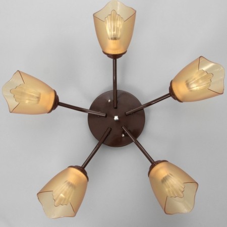 Six 5x15W E27 Brown 52x52x15cm Bayerlux-3