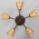 Six 5x15W E27 Brown 52x52x15cm Bayerlux
