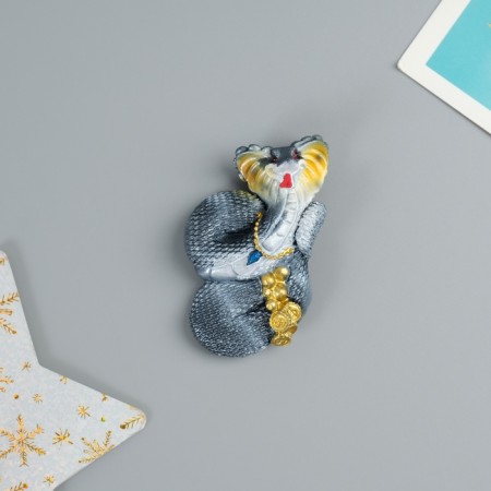Magnet Polystone "Dark Snake with Coins" MIX 6.5x3.8x2 cm-1