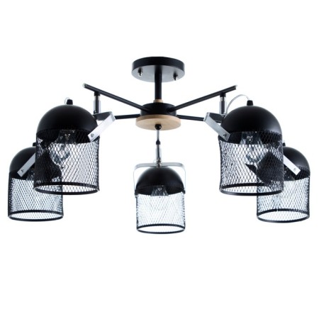 BiRaso Causenger Causa 5x60W E27 Black-Serebly 58x58x40 cm Bayerlux-1