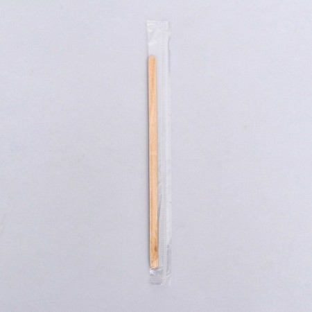 Wooden stirrer in individual packaging, 14 cm, set 250 pcs
