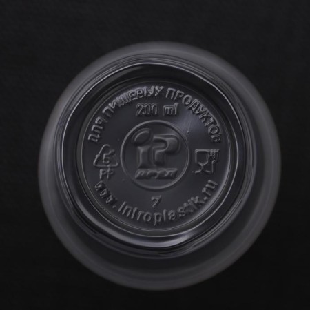 A glass of plastic disposable plastic did not forget! Euro, 200 ml, transparent color-1