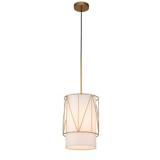 Suspended indigo lamp, 13016/1p Gold. 1x40W, E27, 260x260x695/1600 mm, white color