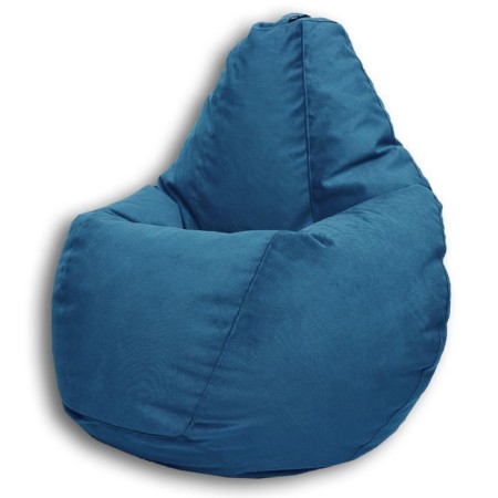 The hand-bag “pear” is positive carat, size XL, diameter 95 cm, height 125 cm, velor, blue color-1