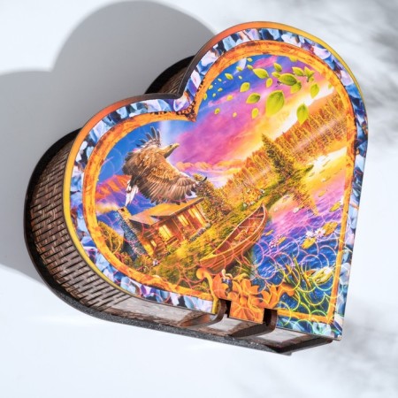 Casket Heart "Sunset", 16x14x7 cm-2
