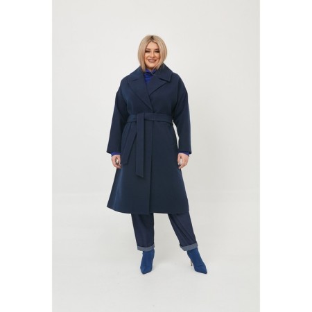 Female coat, size 56, blue color-4