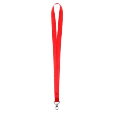 Badge tape width-20 mm, length-90 cm with metal carbine, red