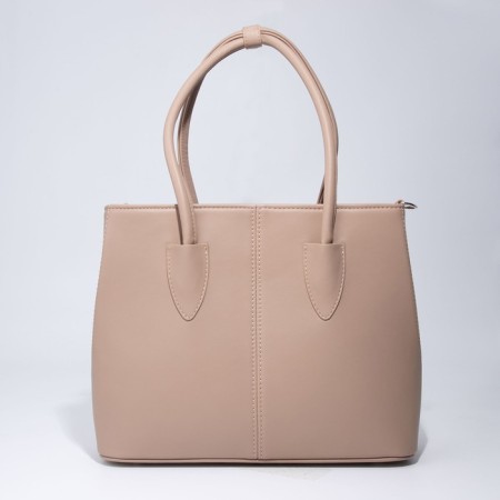 Bag-tout El Masta with a zipper, beige color