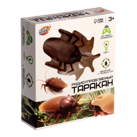 Radio -controlled beetle "cockroach", works from batteries, light-10