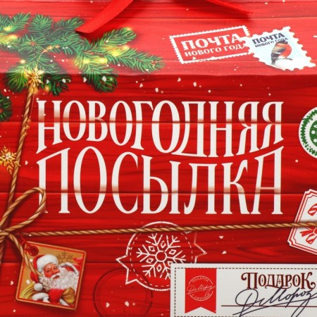 Box for sweets "New Year's Parcel", 10 x 18 x 14 cm, New Year-5