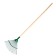Fan, wire rake, 22 teeth, metal, wooden stalk
