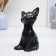 Piggy bank "Cat Oscar" black, 12x13x23cm
