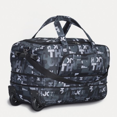 Road bag on wheels, a lightning department, with an increase, an outer pocket, black color-4