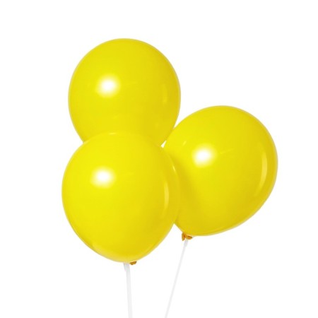 Latex ball 12 ", pastel, set 25 pcs., Yellow color