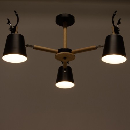 Chandelier 1073/3bk e27 60W black 72x72x50 cm Bayerlux-2