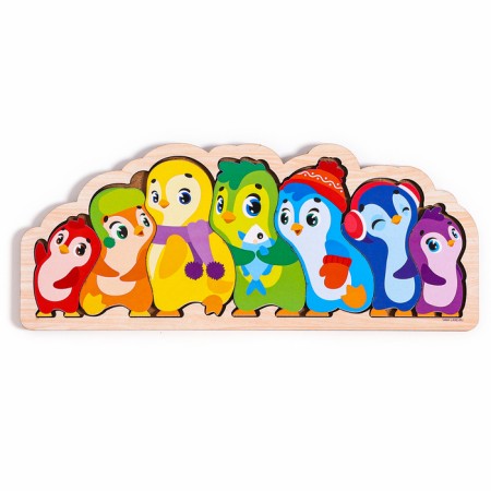 Wooden puzzle for children "Penguins"-1