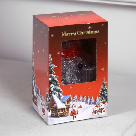 LED figure "Snowman" 7 × 15 × 7 cm, acrylic, 8 LED, AAX2 batteries (not in the kit), white glow-2