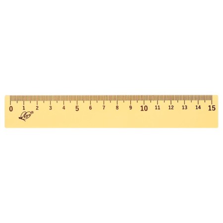Damage set 4 objects (ruler 15 cm, square 30 °/ 60 °, 10 cm; square 45 °/ 45 °, 8 cm; transporter 180 °, 9 cm), transparent orange-4