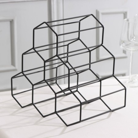 Sot shaft stand for the bottles "Sot", 28.5 × 27.4 × 21 cm, black color-1