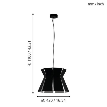 Valecrosia 1x40W chandelier E27-2