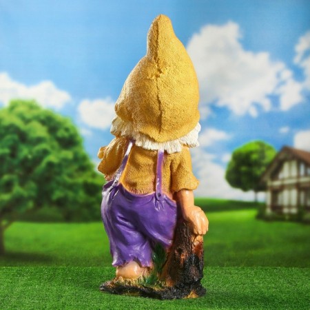 Garden figure "Dwarf with a pipe" 29x25x70 cm-5