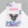 Brooch "Galiotis" butterfly flying, in silver