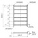 Room -heated towel electric Tera "Classic", 500x800 mm, carbon steel, white