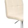 Barpered chair PASKAL Metal/Eco -leather, chrome/beige 43x53x89 cm