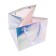A packet for a cake with a square bottom, holographic, 25 x 25 x 25 cm
