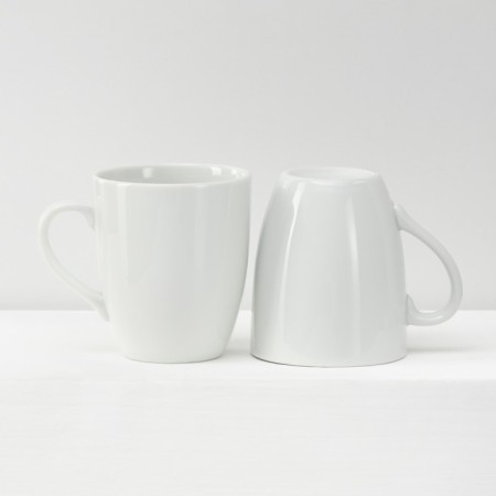 Set of porcelain dishes "Universal", white color, 18 objects: plate flat d = 20 cm, pyla 650 ml, mug 300 ml-4