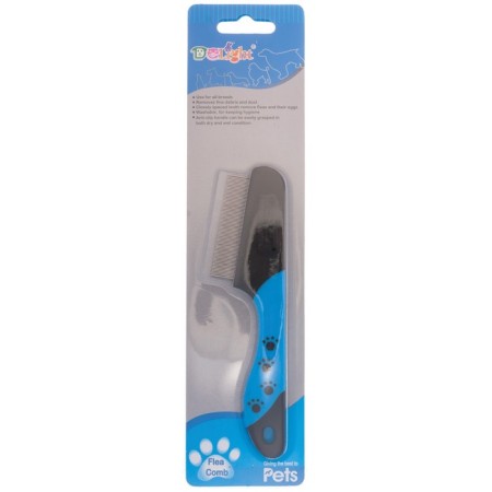 Delight comb, anti-blocking, 67 teeth 13 mm, with an ergonomic handle, black and blue-3